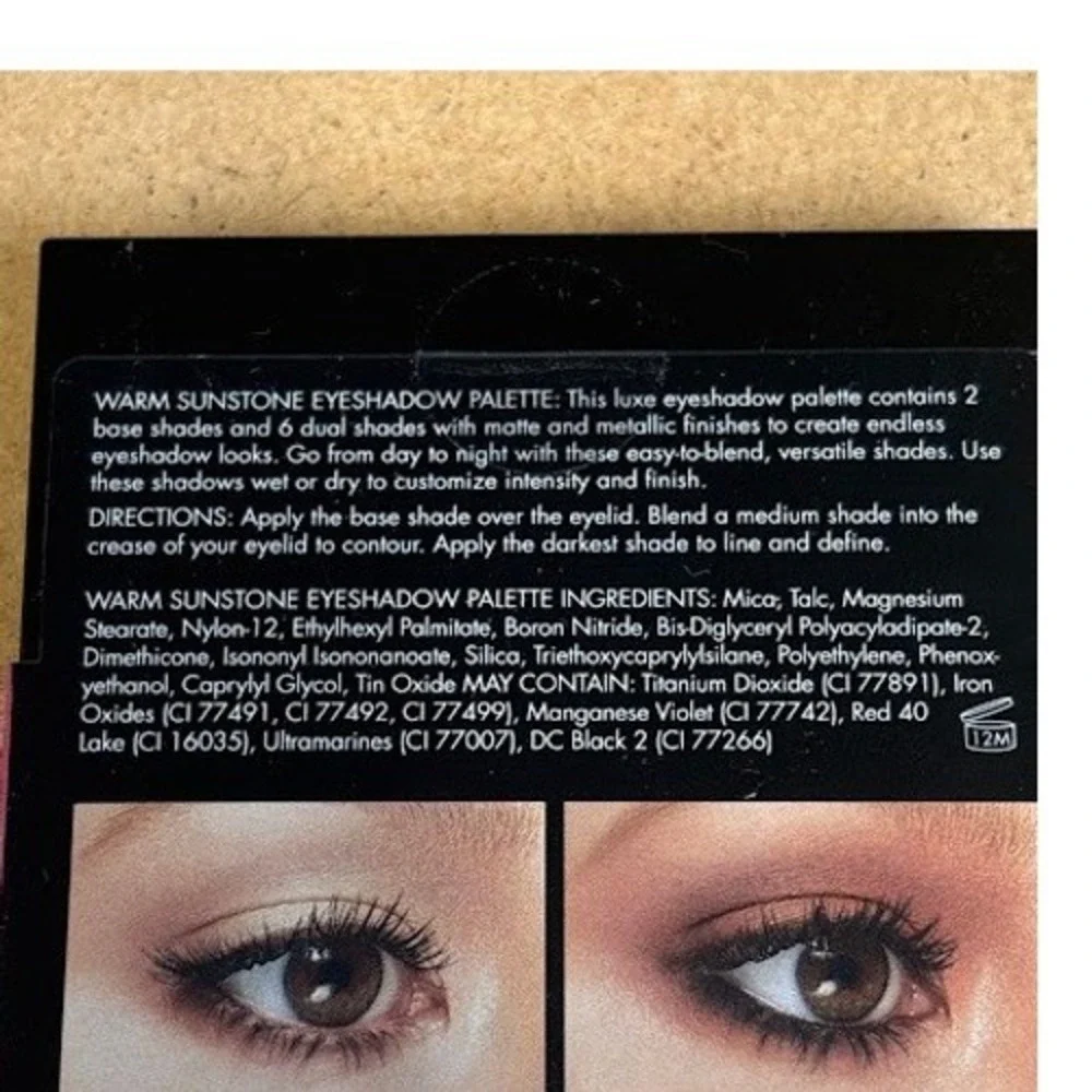 ELF Warm Sunstone Eyeshadow Palette 2 Base Shades 6 Matte‎ Metallic Finishes